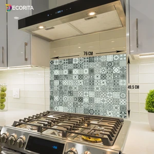 Karakalem Çizim | Cam Ocak Arkası Koruyucu | 49,5cm x 76cm