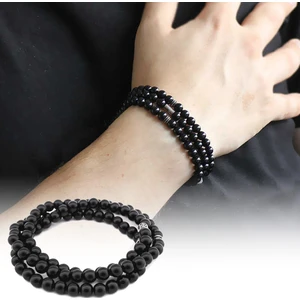 Gümüş Hediye Al Hem Bileklik - Hem Kolye - Hem Tesbih 99LU Oniks Doğaltaş Aksesuar