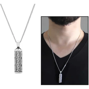 DAVİD BLACK 103000994 Şık Tasarım 925 Ayar Gümüş Cevşen Kolye