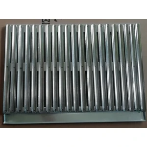 Oluklu Krom Çelik Mangal Izgarası-Barbekü Izgarası-Yedek Izgara 47X33CM