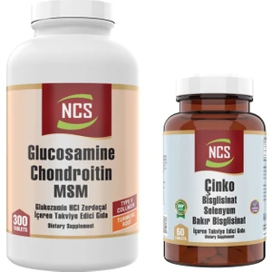 Glucosamine Chondroitin Msm 300 Tablet+Zinc Bisglisinat Selenyum Bakır 60 Tablet