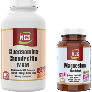 Magnesium Çinko Vitamin B6 60 Tablet+Glucosamine Chondroitin Msm 300 Tablet