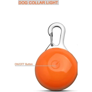 LED Işıklı Silikon Kedi Köpek Tasma Ucu S Beden