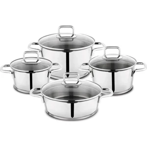 Stahl 8 Parça Çelik Tencere Seti Inox