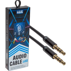 PM-3839 3.5 mm 4 Boğumlu Erkek/erkek Metal Başlıklı Stereo Aux Kablo