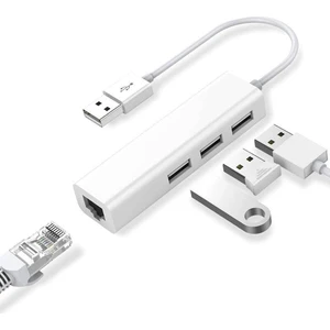 USB 3.0 To Ethernet + 3xusb 3.0 Çevirici 4 Port Hub Çoklayıcı