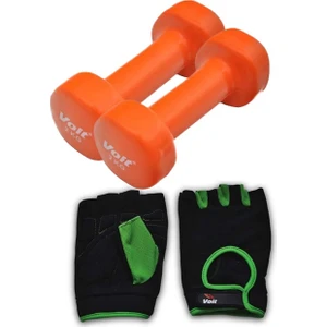 DB107 2kg Turuncu Dumbell 2 Adet +1731 Ağırlık Eldiveni