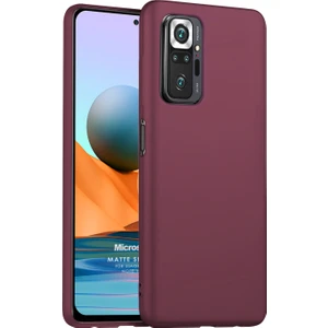 Matte Silicone Xiaomi Redmi Note 10 Pro Kılıf Mor