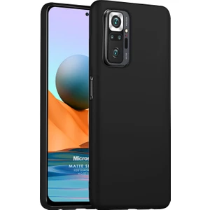 Matte Silicone Xiaomi Redmi Note 10 Pro Kılıf Siyah