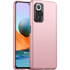 Matte Silicone Xiaomi Redmi Note 10 Pro Kılıf Rose Gold