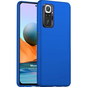 Matte Silicone Xiaomi Redmi Note 10 Pro Kılıf Mavi