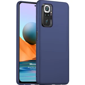 Matte Silicone Xiaomi Redmi Note 10 Pro Kılıf Lacivert