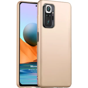 Matte Silicone Xiaomi Redmi Note 10 Pro Kılıf Gold