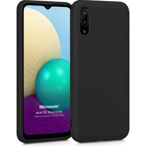 Matte Silicone Samsung Galaxy A02 Kılıf Siyah