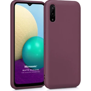 Matte Silicone Samsung Galaxy A02 Kılıf Mor
