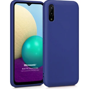 Matte Silicone Samsung Galaxy A02 Kılıf Lacivert