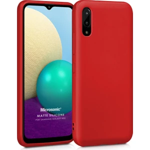 Matte Silicone Samsung Galaxy A02 Kılıf Kırmızı