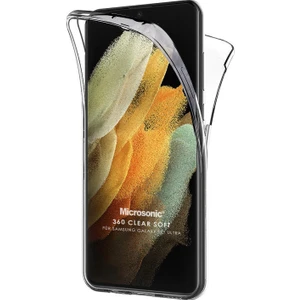 Samsung Galaxy S21 Ultra Kılıf 6 Tarafı Tam Full Koruma 360 Clear Soft Şeffaf