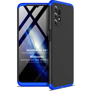 Samsung Galaxy A32 4g Kılıf Double Dip 360 Protective Siyah Mavi