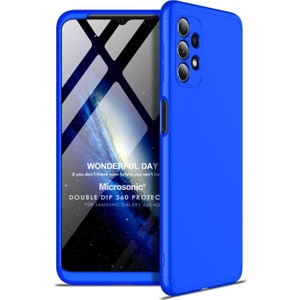 Samsung Galaxy A32 4g Kılıf Double Dip 360 Protective Mavi
