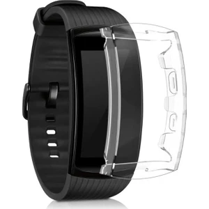 Samsung Gear Fit 2 Pro Kılıf 360 Full Round Soft Silicone Şeffaf