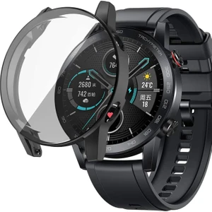 Huawei Honor Magic Watch 2 46MM Kılıf 360 Full Round Soft Silicone Siyah