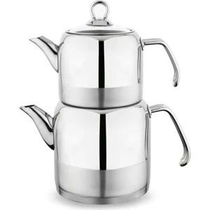Ada Metal Çaydanlık Takımı Büyük 4 Parça - Inox