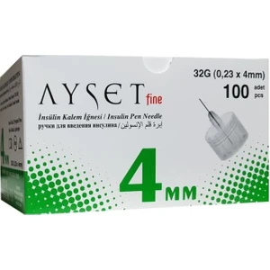 Fine İnsulin Kalem İğnesi 32G 0.23 X 4mm 100lü Kutu