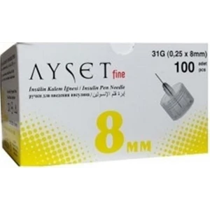 Fine İnsulin Kalem İğnesi 31G 0.25 X 8mm 100lü Kutu