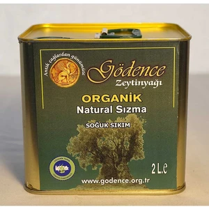 Gödence Kooperatifi Organik Natural Sızma Zeytinyağı Soğuk Sıkım 2 Lt- Gödence Kooperatifi