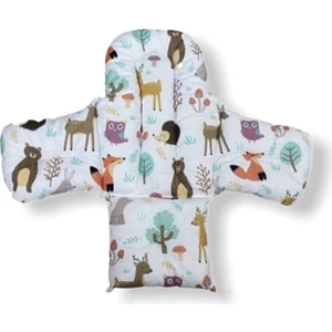 Bebek Özel Mama Sandalyesi Minderi Doğa Desenli/yeşil Yıldızlı