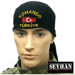 Seyhan Askeri Malzeme  Komando Türkiye Bandana (Siyah)