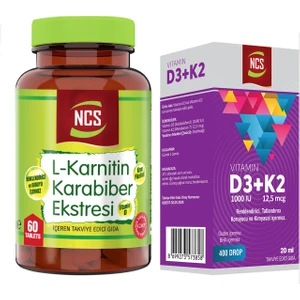 Karabiber Extreli L-Carnitine 60 Tablet+Vitamin D3 K2 20 ml
