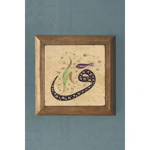 Oscar Stone Masif Çerçeveli Taş Tablo-Wall Decor- Oscar Stone Decor 28X28 cm