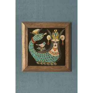 Oscar Stone Şahmeran-Masif Çerçeveli  Taş Tablo-Wall Decor- Oscar Stone Decor 28X28 cm