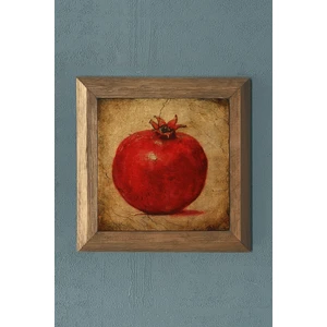 Oscar Stone Masif Çerçeveli  Nar (Bereket) Taş Tablo  Oscar Stone Decor 28X28 cm