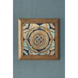 Oscar Stone Masif Çerçeveli   Taş Tablo- Duvar Dekoru- Oscar Stone Decor 28X28 Cm-Wall Decor