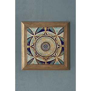 Oscar Stone Masif Çerçeveli   Taş Tablo- Duvar Dekoru- Oscar Stone Decor 28X28 Cm-Wall Decor