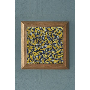 Oscar Stone Masif Çerçeveli   Nazar Taş Tablo- Duvar Dekoru- Oscar Stone Decor 28X28 Cm-Wall Decor