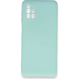 Samsung Galaxy M51 Kılıf Silikon Içi Kadife Nano - Turkuaz