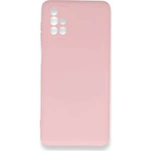 Samsung Galaxy M51 Kılıf Silikon Içi Kadife Nano - Pembe