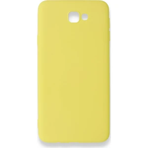 Samsung Galaxy J7 Prime Kılıf Silikon Içi Kadife Nano - Mat Sarı