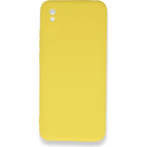 Xiaomi Redmi 9A Kılıf Silikon Içi Kadife Nano - Sarı