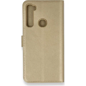 Xiaomi Redmi Note 8 Kılıf Kapaklı Cüzdan Standlı - Gold