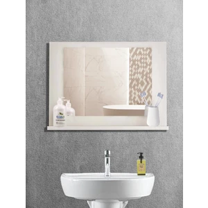 Tarz Design Beyaz Raflı Antre Hol Koridor Duvar Aynası 60 x 45 cm