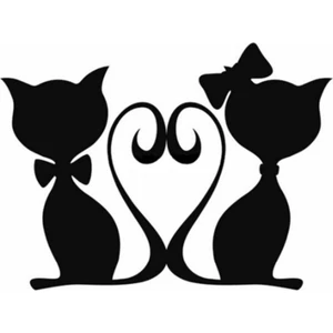 2li Sevimli Kedi Z Araba Sticker Oto Sticker 20CM