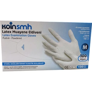 Latex Pudralı Eldiven M Beden 100'LÜ
