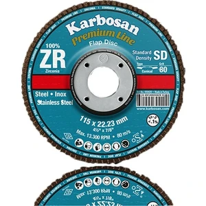 Zr Flap Disk 115X22 Konik- 80 Kum   (10 Lu)