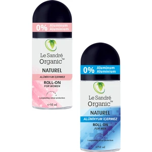 Le Sandre Organics Alüminyum Içermez Kadın & Erkek Roll-On Ikili Set 50 ml