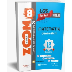 Günay Yayınları Gün&Ay Yayınları 8. Sınıf LGS Zoom Matematik 12'li Deneme
